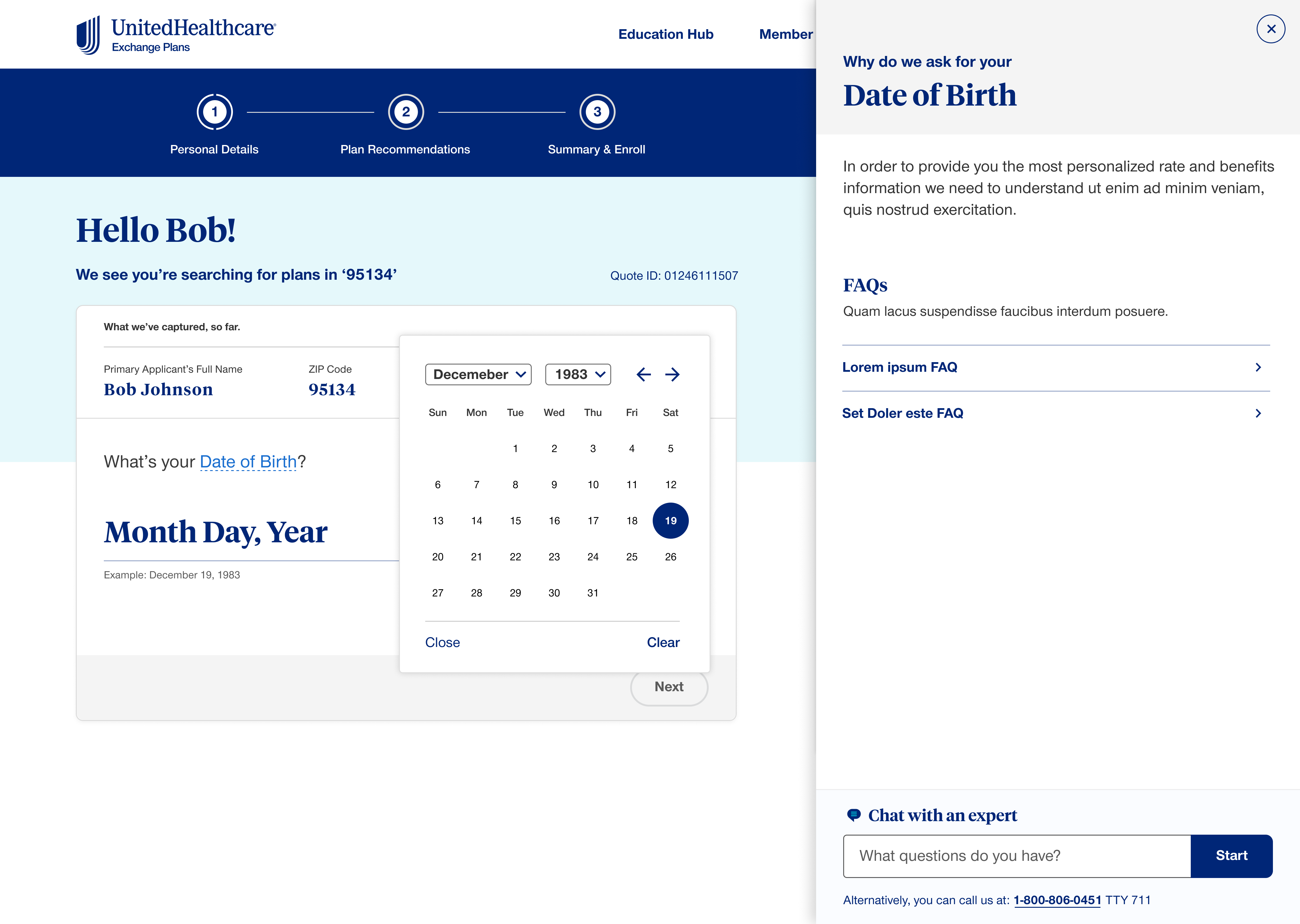 Enter Details - Step 3